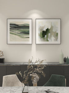 Modern Abstract Green Sandstone Texture Decorative Painting Restaurant Bedroom Wall Art Ins Style Aluminum Frame Oil Canvas