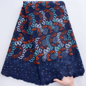 2026 High Quality African Swiss Voile Lace Fabric – Intricate Embroidery Nigerian Cotton With Rhinestones For Aso Ebi & Occasion