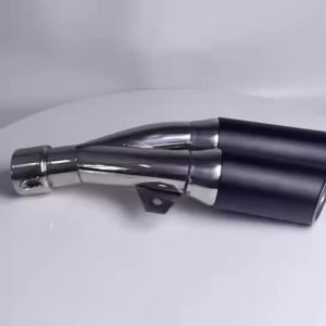 Motorcycle Universal Slip‑on Exhaust Muffler Double Outlet Tail Exhaust Tube For Dirt Bike Street Bike Scooter ATV Accessories