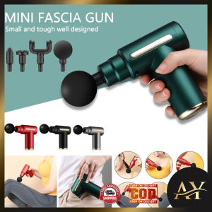 Alat Pijat Elektrik Getar Massage Gun 4 in 1 Terapi Otot Badan