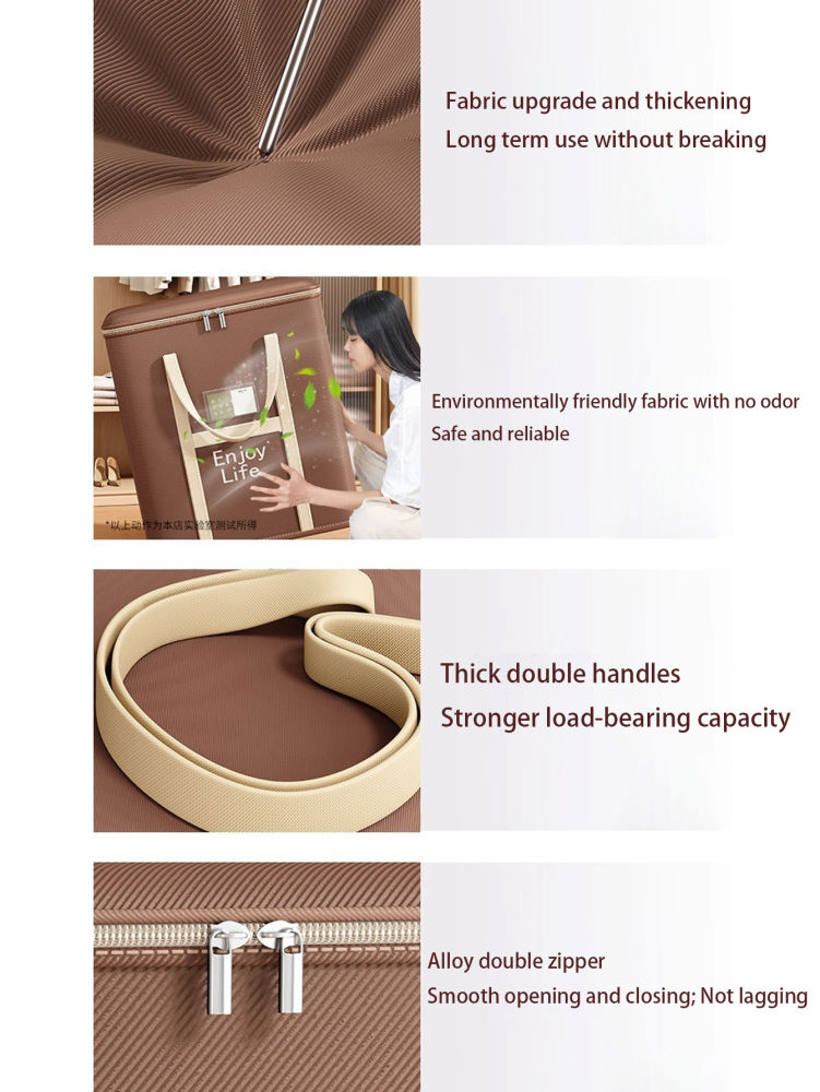 Large Capacity Storage Bag, Thickened Wear-Resistant Organizer For Clothes & Quilts, Moving Packaging Bag
_voghion.com