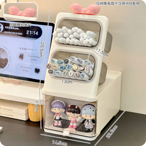 Simple Ins Style Desktop Organizer Box Pen Holder Office Desk Workstation Arrangement Rack Dormitory Storage Bin Square Plastic