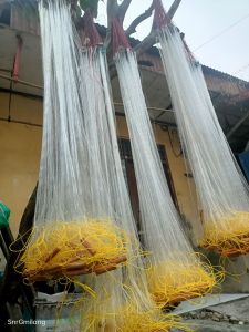 jaring ikan siap pakai panjang 35m tinggi 1m ukuran 015 1¾ / 2 jari