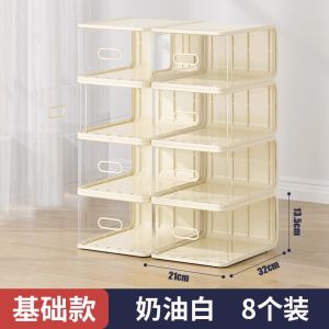 กล่องรองเท้าพลาสติกใสจัดเก็บลิ้นชักสไตล์สแกนดิเนเวียนสําหรับทางเข้าห้องนอน