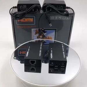 HDMI 60M Extender 1080P FHD with Deep Color & HD Audio Extension Over Single Cable CAT5E / 6 RJ45 Transmitter Receiver