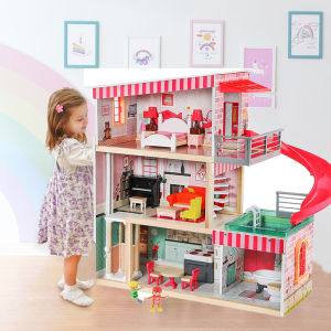 Topbright | Wooden Princess Dollhouse Villa