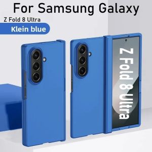 With Hinge Connection Skin Feel Phone Case for Samsung Galaxy Z Fold 8 Ultra 7 6 5 4 3 Candy Color Hard PC Shockproof Full Cover