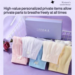 Warm Change Soft Breathable No Trace Womens Monets Garden Midriff Panties