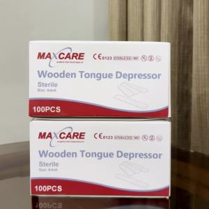 Wooden Tongue Depressor - Maxcare Sterile | Adult Size Diagnostic Stick PER PIECE