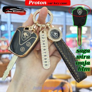 Proton saga car key case gold edge key covers For Proton wira waja blm Proton car smart key case