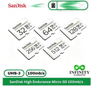 SanDisk High Endurance Micro SD memory Card for Dashcam and CCTV