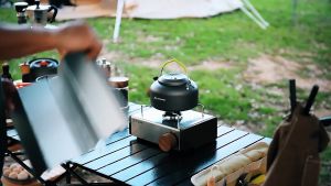 Bộ nồi nấu ăn 4 món dã ngoạiphượtcắm trạidu lịch gấp gọn BSWOLF SK066.