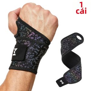 Băng Quấn Cổ Tay Có Thể Điều Chỉnh Phản Quang Hỗ Trợ Ổn Định Khi Tập Gym Nâng Tạ Chạy Bộ Đạp Xe Bóng Rổ Quần Vợt - 1/2 Cái