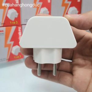 Đầu Nối Chia Điện 1 Lỗ Thành 3 Lỗ Cổ Cao 1.8cm 2200W P12 SOPOKA