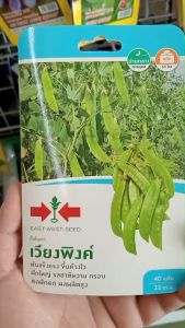 ศรแดง ถั่วลันเตา เวียงพิงค์ หมดอายุ 03/01/2569 จำนวน 40 เมล็ด/ซอง ลอตใหม่ งอกดี ปลูกง่าย ต้นแข็งแรง ขึ้นค้างไว ฝักใหญ่ รสชาติหวาน กรอบ ติดฝักดก npkfarm