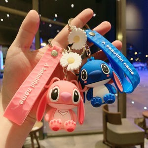 Stitch keychain schoolbag pendant cartoon doll couple doll pendant creative cute graduation season small gift