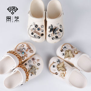 Crocs Jibbitz Charms DIY Shoe Buckle Crystal Diamond Butterfly Pearl Shoe Flower Chains Accessories Clogs Decoration for Crocs