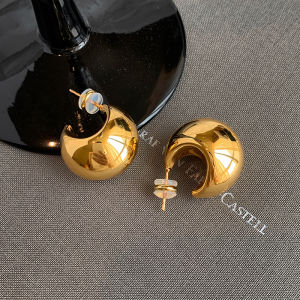 CAFFTI | Silver Tone Minimalist Water Drop Earrings Ear Accessory