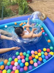 Phao tập bơi cho béphao bơi trẻ em hình thú vịt trong suốt chống lật cho bé an toàn