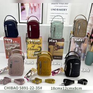TAS WANITA CHIBAO KANVAS 3in1 Bisa Pinggang Selempang Dan Tenteng CB591-22 3Res