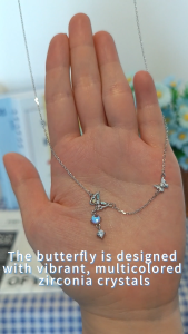 Moonrix S925 Sterling Silver Morpho Mirage Butterfly Necklace
