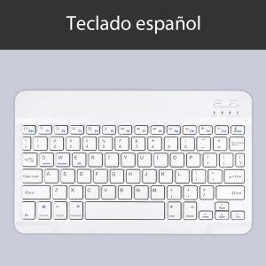 For Android Ios Windows Bluetooth Wireless Keyboard White Extra Long Standby Tablet Keyboard And Mouse With One Click Switch