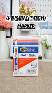 HBW Permanent Black Marker 12 PCS Quick-Drying Formula Versatile Use Bold and Clear Lines Durable Tip and Comfortable Tip