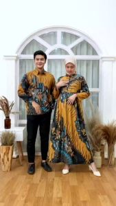 Harga Sepasang Set Batik Couple - Gamis Couple Jumbo Baju Batik Pasangan Lebaran 2024