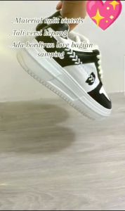 LADANG ONLINE - TERBARU !!! HILLARY Sneakers Fashion Sepatu Putih Wanita Cewek Kasual / Casual Style Untuk OOTD Kekinian