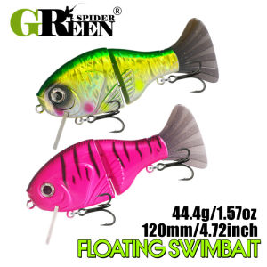 GREENSPIDER 120mm 44.4g Floating Joint Bait  Glidebait Swimbait Bass Pike Catfish Hard Bait Freshwater Saltwater Fishing Lures