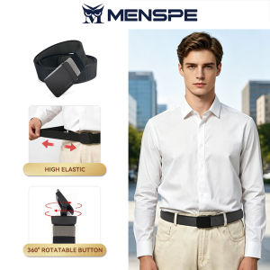 MENSPE Men Sports Belt High Elastic Nylon Belt Outdoor Nylon Belt Adjustable Belt Rotating Buckle Nylon Waistband Double-Sided Two-Color Belt Youth Sports Canvas Pant Belt