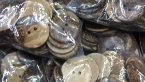 20 cái nút dừa hai mắt nút dừa tự nhiên thân thiện với môi trường nút vỏ dừa DIY thủ công dừa