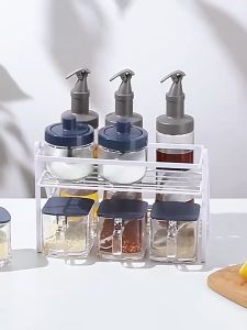 COLOGO 🥇 Kitchen Spice Seasoning Storage Rack and Jars Sundries Container Organizer Bathroom Shelf