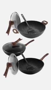 Wok Pan Idealife - Wajan Penggorengan Anti Lengket Ukuran 28 30 dan 32 cm Wajan Granit Untuk Kompor Gas Dan Induksi Peralatan Dapur Wok Ekspres Dan Ekonomi - Lazada