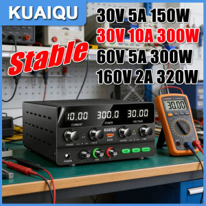 KUAIQU | KUAIQU Adjustable DC Power Supply 30V 10A Lab Power Supply 300W Voltage Regulator Stabilizer 60V 5A Switching Bench Source