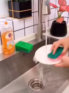 SMF.A301 - DISPENSER SABUN CUCI PIRING 2IN1 PUMP HOLDER SPONGE SINK KEKINIAN.