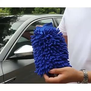 ถุงมือล้างรถ ผ้าไมโครไฟเบอร์ ถุงมือปัดฝุ่น ทำความสะอาดอเนกประสงค์