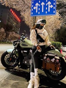 American Retro Mens Canvas Cowhide Side Difference Bag Crossbody Bag Satchel Baby Motorcycle Side Bag Motorcycle Bag