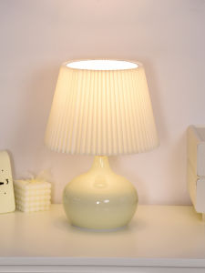 SHIGUANGSUIDAO | Elegant Luxe Vintage Style Pleated Bedside Table Lamp