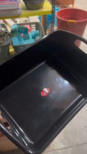 Litter Box Pasir Kucing Baskom Bak Segi Ternak Hidroponik Small Bak Serbaguna Hitam