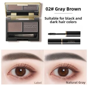 Waterproof Sweatproof Long-lasting Makeup Tint for Beginners Double Color Eyebrow Powder Womens Cosmetic Tool by CarSLan