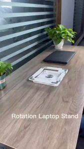 360 Rotating Stand Laptop Stand Metal Stand Fully Folded Compatible with 10-17 Inch Laptops and Tablets