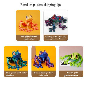 3D Printed Magnetic Frog Fridge Decor Movable Joints Creative Toy