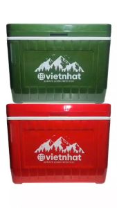 Thùng đá vuông 80L nhựa VIỆT NHẬT - Giữ nhiệt nóng lạnh quai xách bánh xe xả nước du lịch - 3962