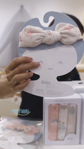 BABY & CO ผ้าคาดผมเด็ก ปรับระดับได้ เส้นใยธรรมชาติ COTTON USA 100%