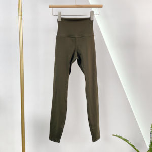 High Waist Fleece Yoga Pants Womens Fitness Running Tights Pilates Long Pants Butt Lifting Slimming Breathable Nylon