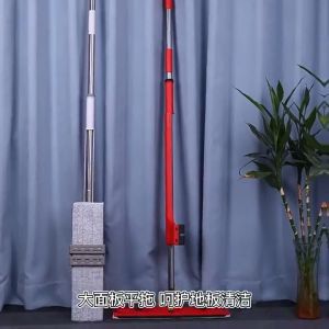 45cm Squeeze Mop Hand-free Washable Foldable Storage 360° Spinning Mop Lazy Mop Self Crumpling Microfiber Pad Cleaning Mop 45cm超大面板挤压拖把