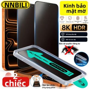 Bộ 2 Miếng Dán Bảo Vệ Màn Hình Bằng Kính Cường Lực Chống Nhìn Trộm NNBILI Frosted Dành Cho Các Mẫu iPhone 18-11 Pro Max - Độ Cứng 18.9H Chống Trầy Xước Chống Gián Điệp