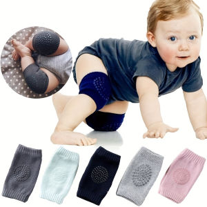 2pcs Baby & Toddler Soft Elastic Knee & Elbow Pads | Non-Slip Crawling Safety Protectors