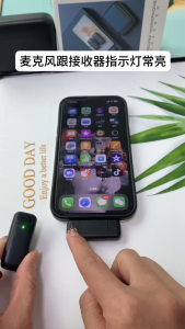 For Vlog Live Interview Wireless Microphone Portable Audio Video Recording Lapel Mic